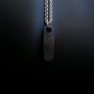 Black Ovular Stainless Steel Pendant