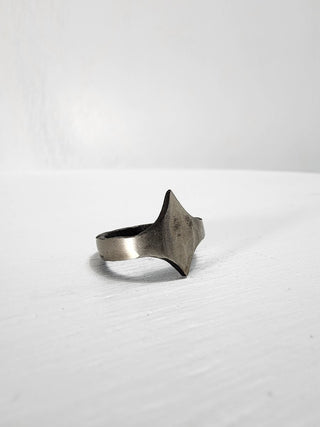 Polished Stainless Steel Star Ring