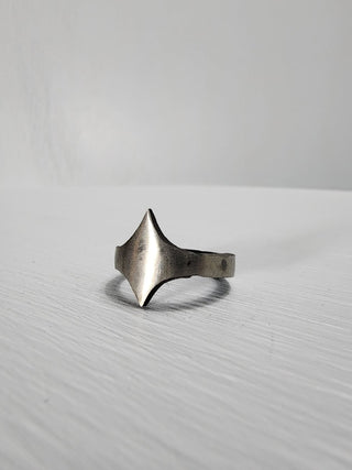 Polished Stainless Steel Star Ring