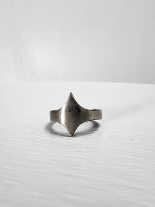 Polished Stainless Steel Star Ring