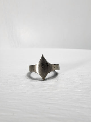 Polished Stainless Steel Star Ring