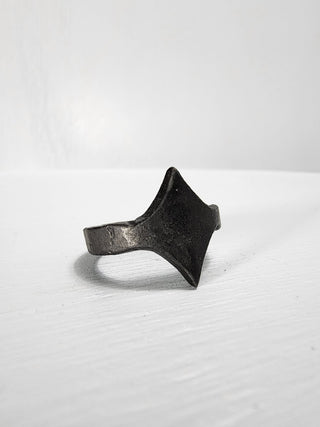 Black Stainless Steel Star Ring