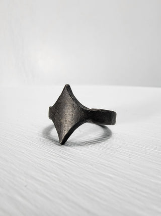 Black Stainless Steel Star Ring