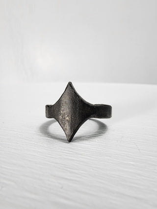 Black Stainless Steel Star Ring