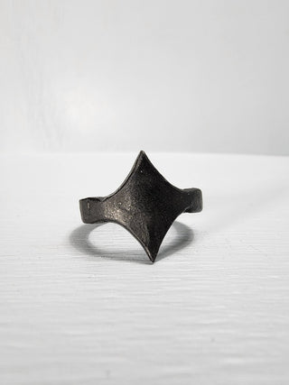 Black Stainless Steel Star Ring