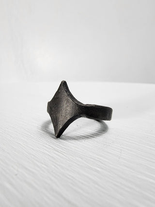 Black Stainless Steel Star Ring