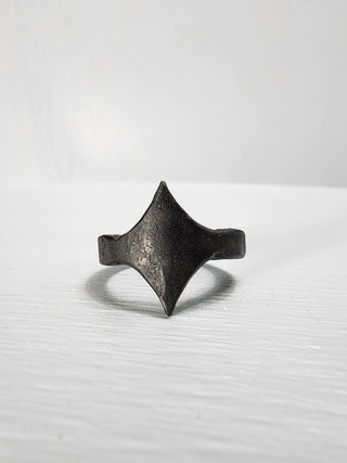 Black Stainless Steel Star Ring